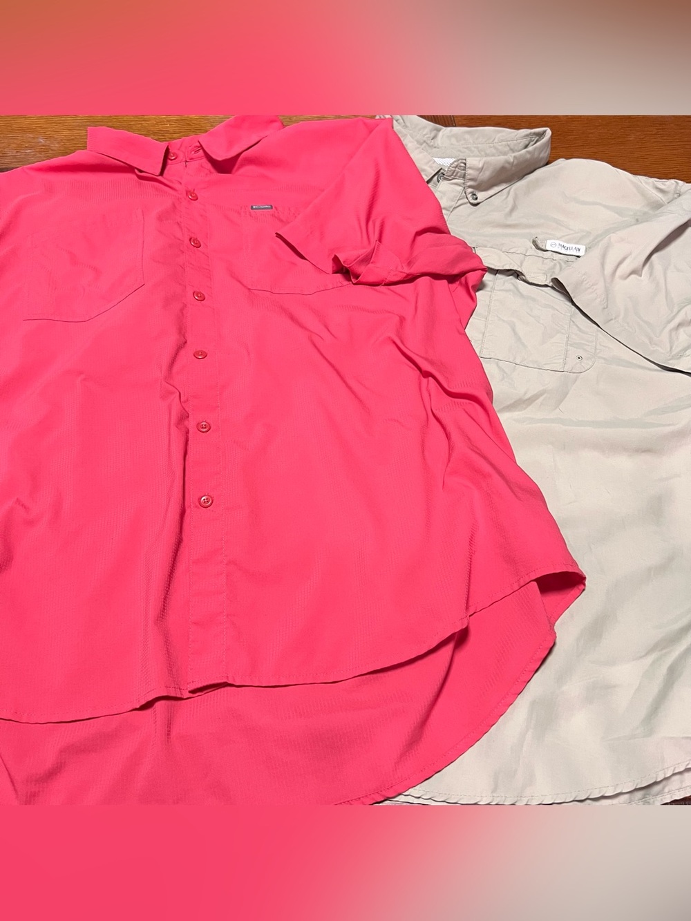 A-016 Men's Columbia and Magellan button up lot of 2